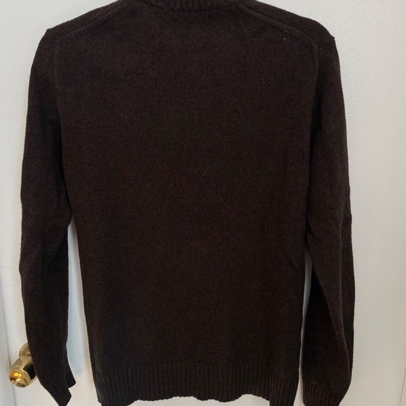 J Crew Italian cashmere quarter zip sweater, chocolate brown size Men's XS - Picture 2 of 5